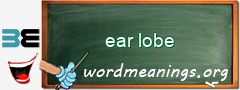 WordMeaning blackboard for ear lobe